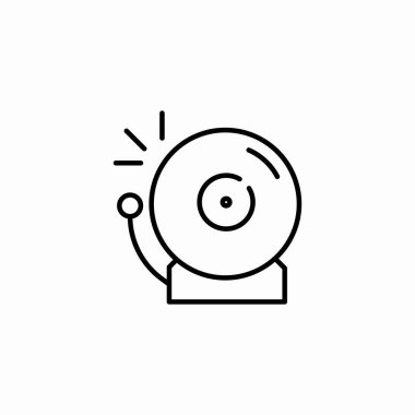 Çalan yangın alarmı simgesi işareti vektörü