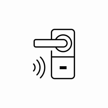 akıllı kapı kolu simge işareti vektörü