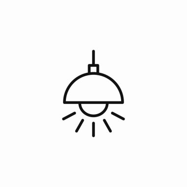 asılmış tavan ışığı simgesi vektörü