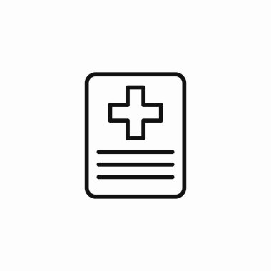 tıbbi grafik belge simgesi işaret vektörü