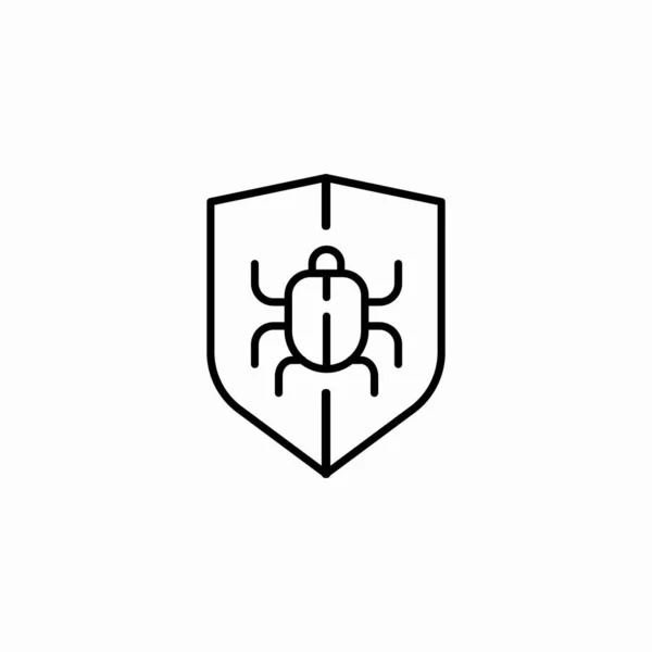 Antivirüs hata kalkanı simgesi vektörü