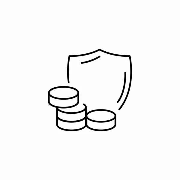 finansal koruma kalkanı simgesi işaret vektörü