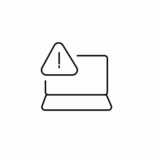 dizüstü bilgisayar güvenlik uyarı simgesi imzalama vektörü