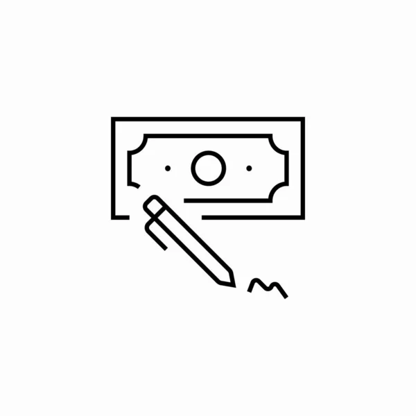 Para belgesi simgesi imzalama vektörü