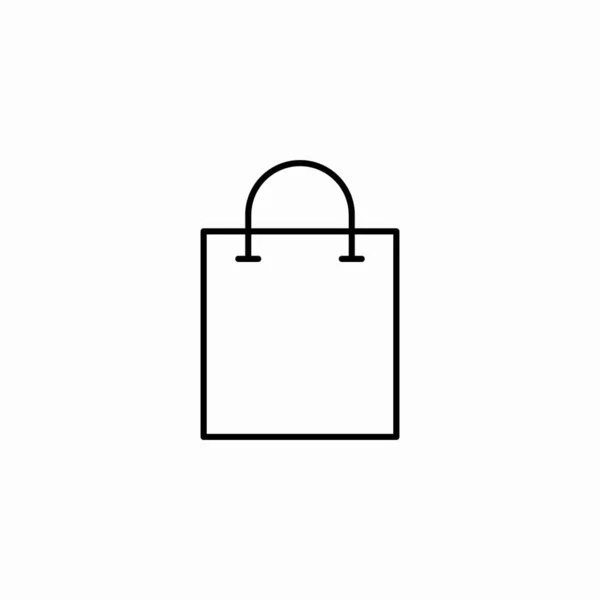 Basit alışveriş çantası simgesi işaret vektörü