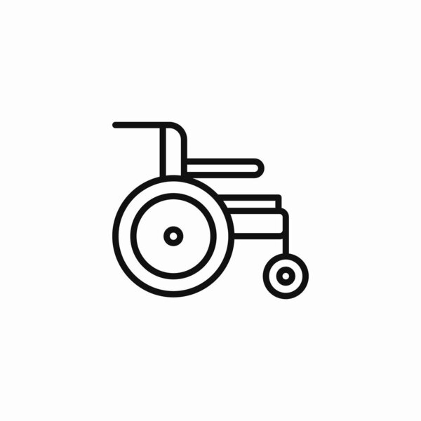 medical patient wheelchair icon sign vector