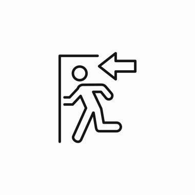 Acil çıkış işareti simgesi vektörü