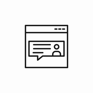 çevrimiçi sohbet penceresi işaret vektörü