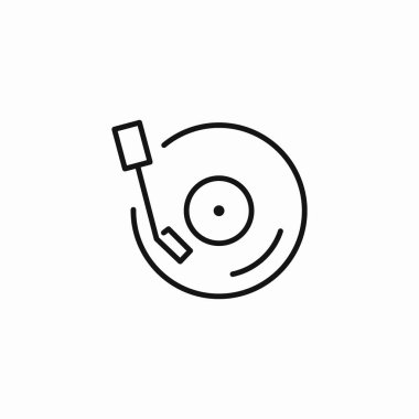 kayıt çalar vinil simge işareti vektörü