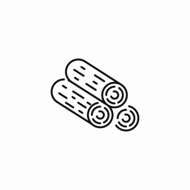 dizilmiş ağaç kütükleri simge işaret vektörü