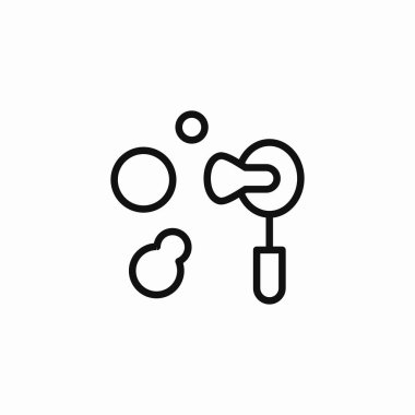 kabarcık çubuğu ve oyuncak simgesi işareti vektörü