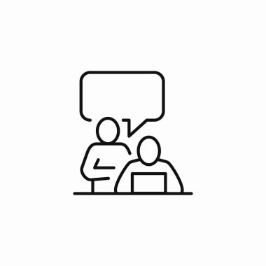 işbirlikçi tartışma öğretim simgesi işaret vektörü