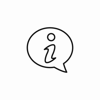 bilgi konuşma balonu işaret vektörü