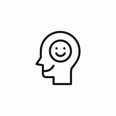 pozitif zihniyet duygu simgesi vektörü