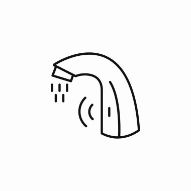 sensör musluğu su simgesi işareti vektörü