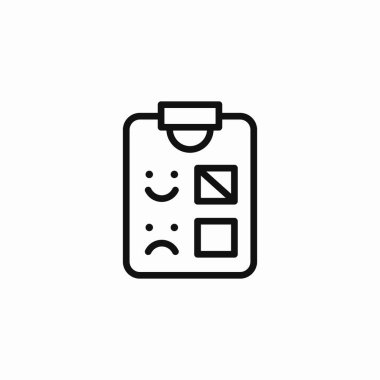 Anket derecelendirme geribildirim simgesi işaret vektörü