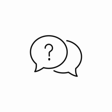 iki soru baloncuğu simge işareti vektörü