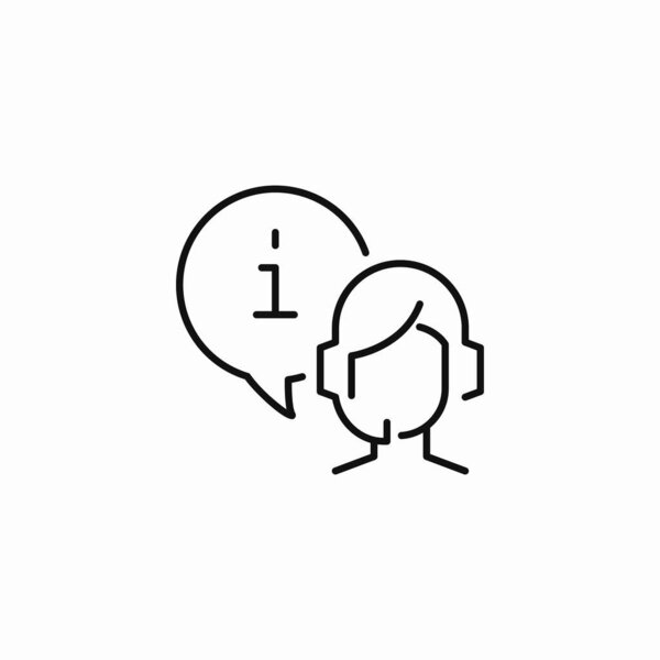 вектор значка поддержки минигарнитуры