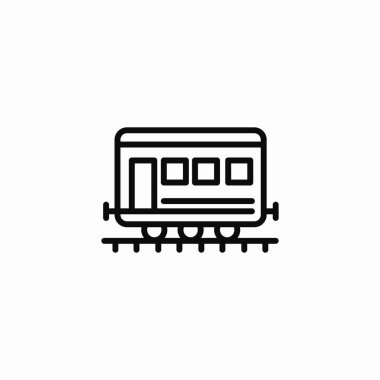 Yolcu vagonu simge işareti vektörü