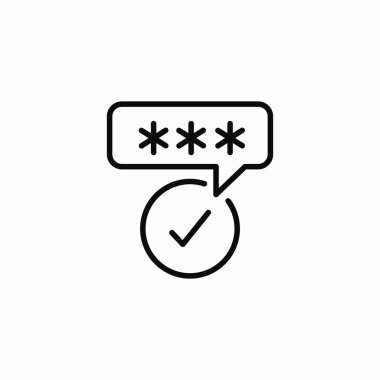 parola doğrulama simgesi işaret vektörü