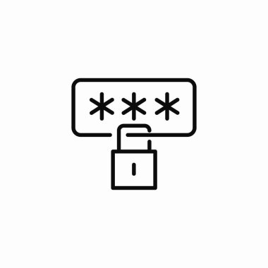 Parola kilitlenmemiş erişim simgesi vektörü