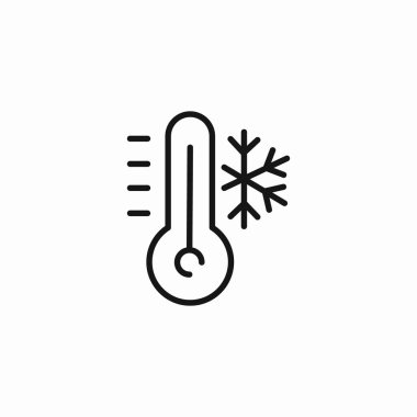Soğuk hava dondurucu simge işareti vektörü