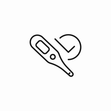 dijital termometre işaretli simge vektörü