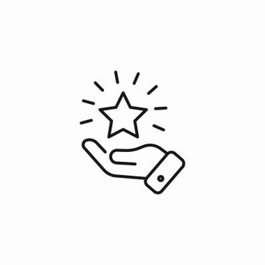 Parlayan yıldız simgesi el kaplama vektörü