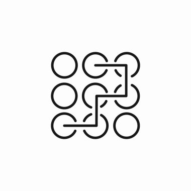 mobil desen kilidi işaret vektörü