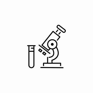 mikroskop test tüpü işaret vektörü