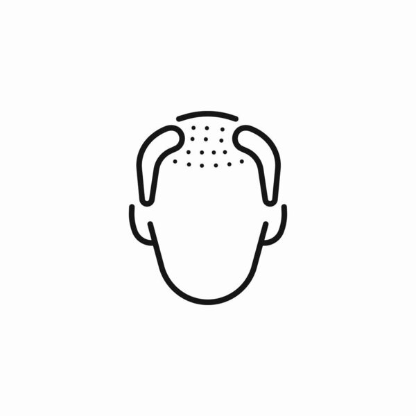 вектор значка трансплантации волос