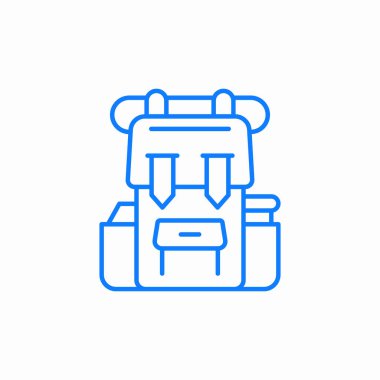 sırt çantası simgesi işaret vektörü