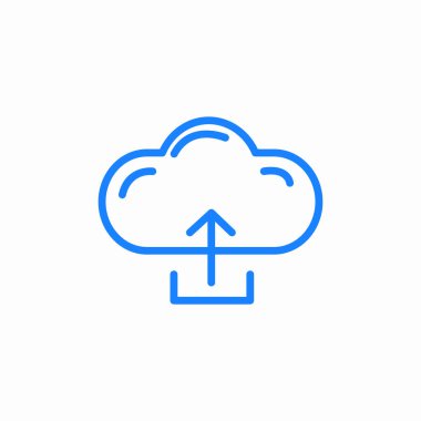 Bulut simgesi işareti vektörü yükle