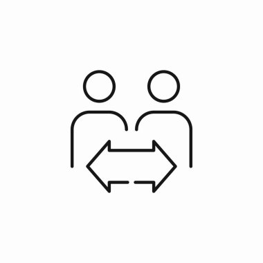 değiş tokuş iletişimi geri besleme simgesi işaret vektörü