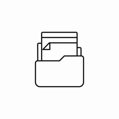 dizin belge arşivi simge imza vektörü