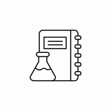 Bilim defteri matarası işaret vektörü