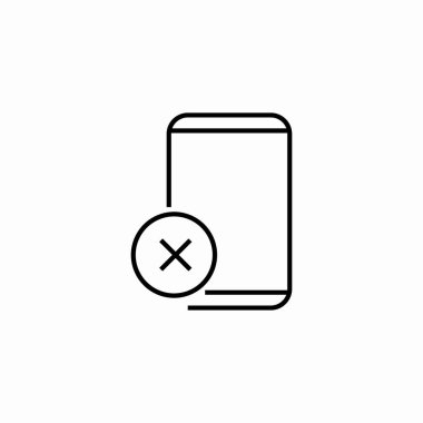 mobil iptal hata simgesi imzalama vektörü