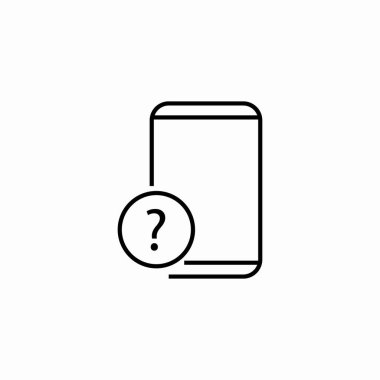 mobil soru yardım simgesi imzalama vektörü