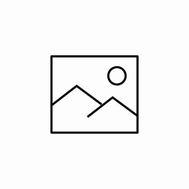 Basit resim simgesi işaret vektörü