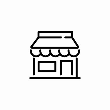 Geleneksel dükkan simgesi işaret vektörü