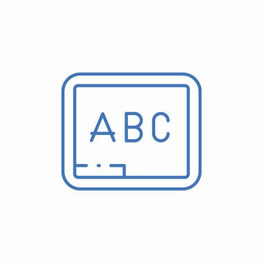 abc harfleri simge işareti vektörü