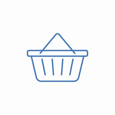 Sepet alışveriş simgesi işareti vektörü