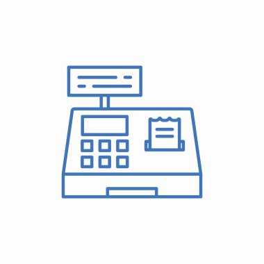 kasiyer makine simgesi işaret vektörü