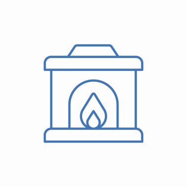 ateş yeri simgesi işaret vektörü