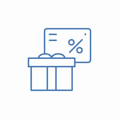 hediye kutusu indirimi simge işareti vektörü