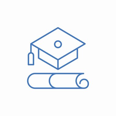 lisansüstü diploma simgesi işaret vektörü