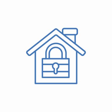 ev kilitlenmiş simge işareti vektörü