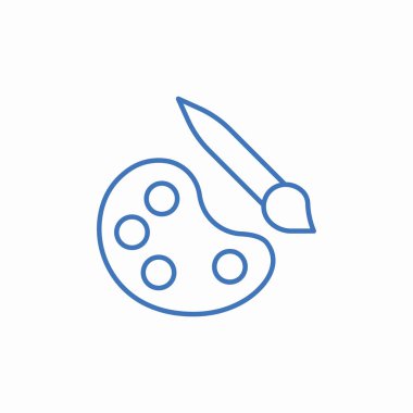 palet boyası fırça simgesi işaret vektörü