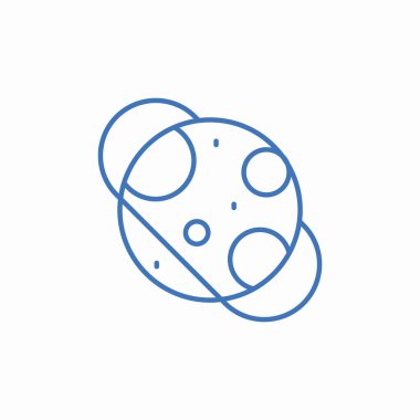 Halkalı gezegen simgesi işareti vektörü