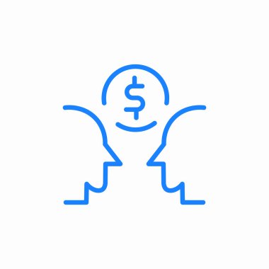 iş görüşmesi simgesi imza vektörü